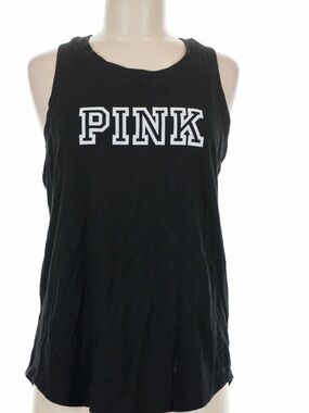VS PINK 🖤Black Logo Tank Open Back